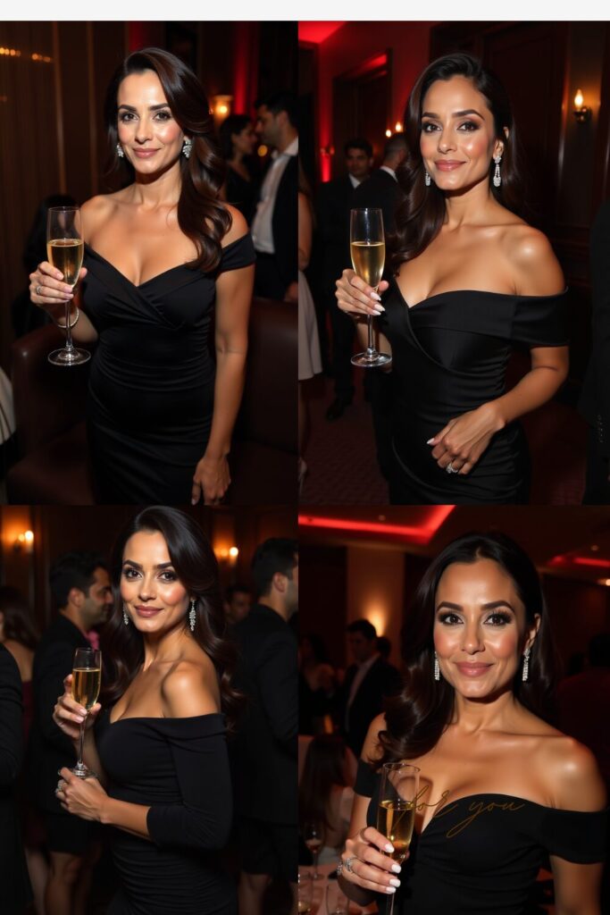 Classic Black Cocktail Dress with Dimpled Charm