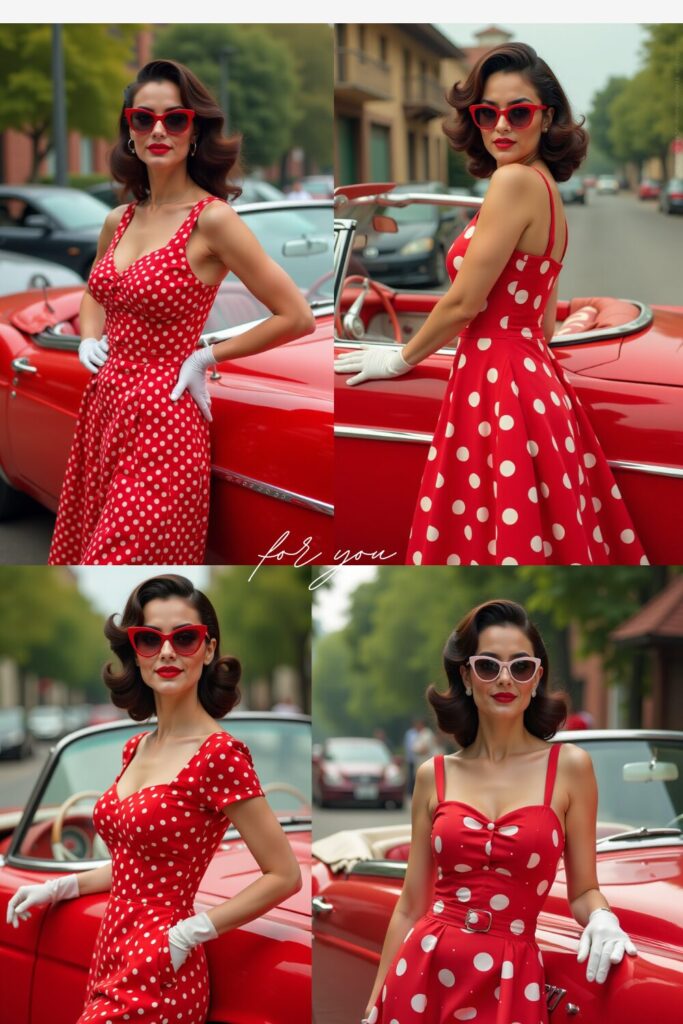 Retro Red Polka Dot Dress