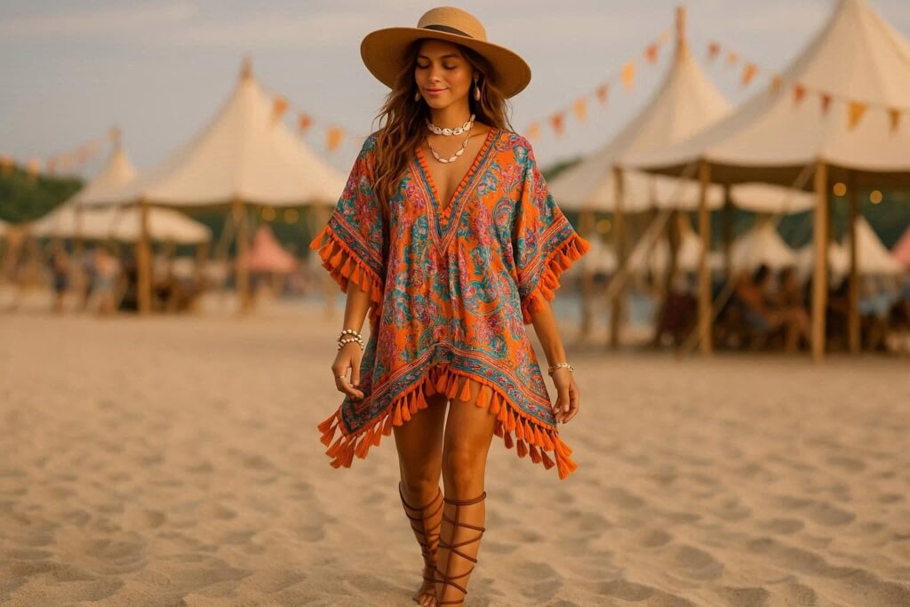 Printed Kaftans for Beach Festivals